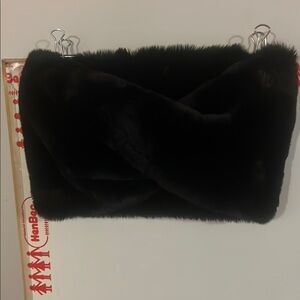 Black Faux Fur Clutch